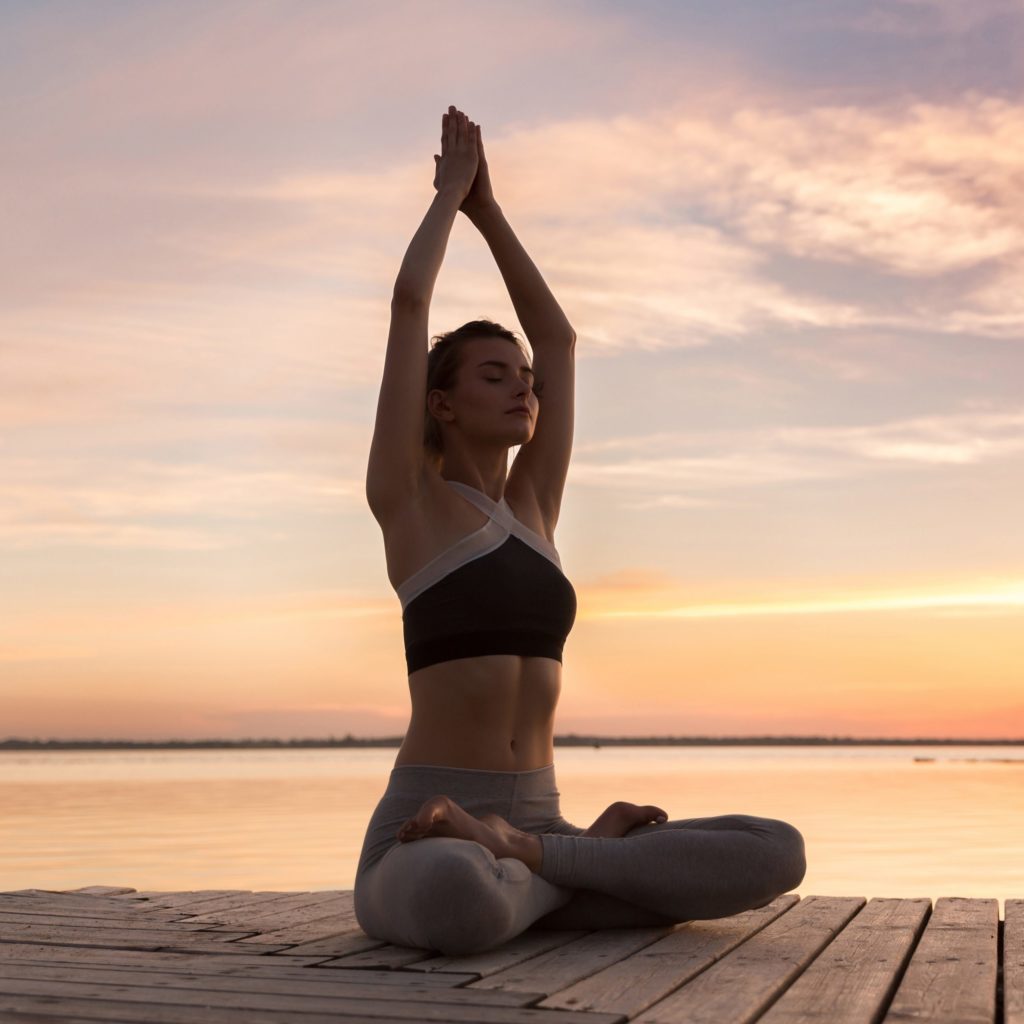 Yoga at sunset